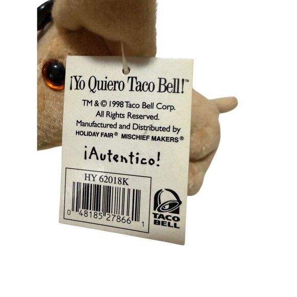 Taco Bell Chihuahua Plush Toys Set of 2 Collectible Vintage - Picture 5 of 7